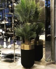 DEKORATİF ESKİTME BÜYÜK SAKSI , Darbuka Saksı ,70cm