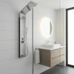 Piero Kuğu Inox(Gümüş) Duş Paneli, Dikey Duş Sistemi