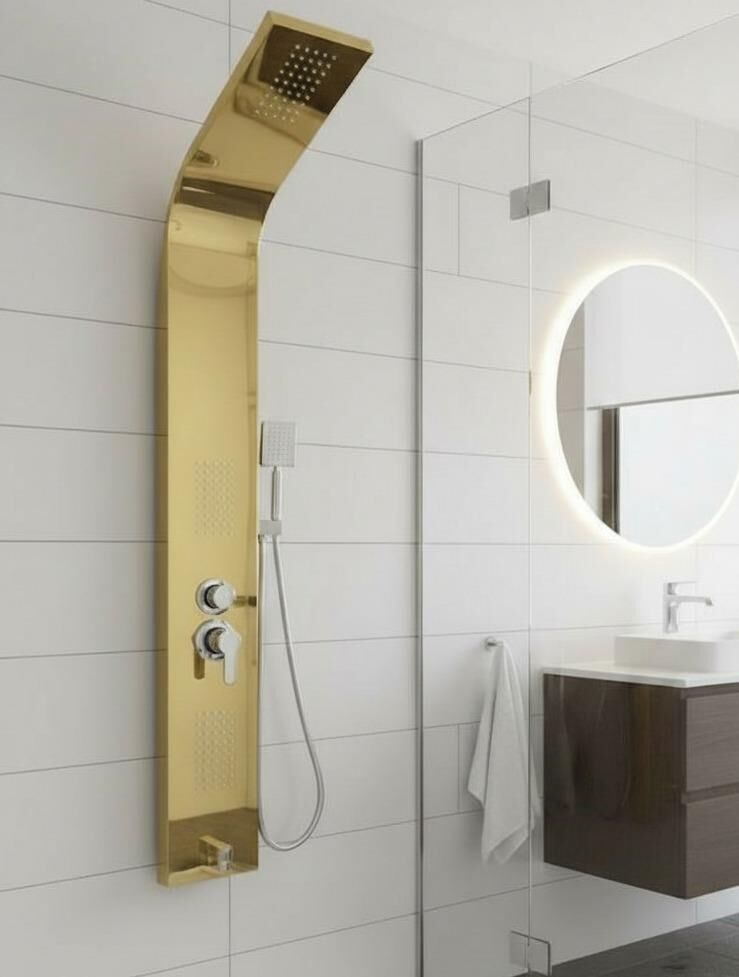 Piero Kuğu Gold Duş Paneli, Dikey Duş Sistemi