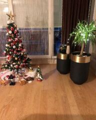 DEKORATİF ESKİTME BÜYÜK SAKSI , Darbuka Saksı ,50cm