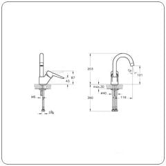 SOLİD S KUĞU LAVABO BATARYASI A42442