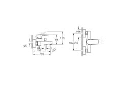 Artema Flow Square Krom Banyo Bataryası + Doppo Long Krom Tepe Duş Seti