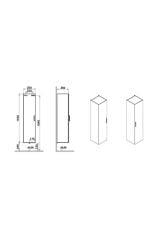 VitrA Mia Boy Dolabı Parlak Antrasit