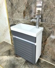 Beta Plus Antrasit Banyo Dolabı Alt Modül 45 cm