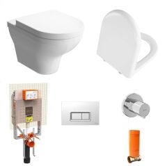 VitrA Zentrum Asma Klozet + VitrA Yavaş Kapanır Kapak+ VitrA Gömme Rezervuar Set