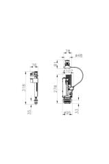 VitrA Rezervuar Iç Takımı 3/6lt Çift Kademeli  330b2010