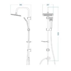 Artema Win S Banyo Bataryası + Lavabo Bataryası + Doppo Long Tepe Duş Seti