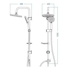 Artema Flow Round Banyo Bataryası + Duxxa Bolero Duş Sistemi Set