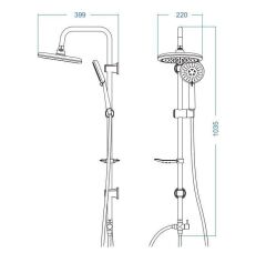 Artema Flow Round Banyo Bataryası + Duxxa Bolero Duş Sistemi Set