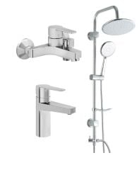 Artema Nora S Banyo Bataryası + Lavabo Bataryası + Duxxa Bolero Tepe Duş Seti