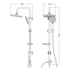 Artema Nora S Banyo Bataryası + Lavabo Bataryası + Duxxa Bolero Tepe Duş Seti