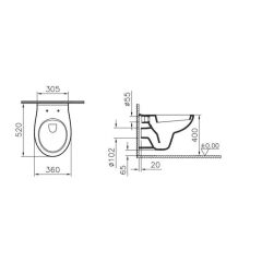 VitrA Arkitekt Asma Klozet + Nkp Slim Smart Yavaş Kapanır Kapak