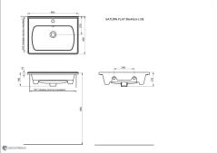 Seramiksan Saturn Flat 60 cm Etajerli Lavabo