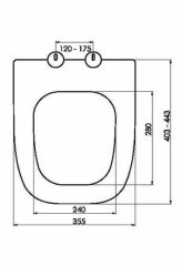 Seramiksan Petite Kanalsız Rim-ex Duvara Sıfır Klozet + Yavaş Kapanır Kapak + VitrA İç Takım Set
