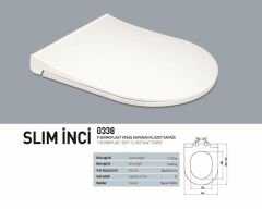 Nkp Slim İnci Thermoplast Yavaş Kapanır Klozet Kapağı