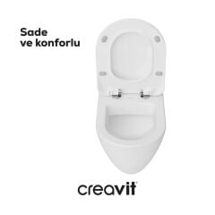 Creavit Terra Rim-Off Asma Klozet + Creavit Duck Yavaş Kapanır Kapak