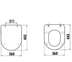 Creavit Terra Rim-Off Asma Klozet + Creavit Duck Yavaş Kapanır Kapak