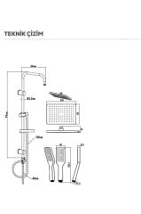 Creavit Sh630 Tepe Duş Sistemi, Robot Duş Sistemi