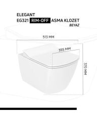 Creavit Elegant Rim-off Asma Klozet + Yavaş Kapanır Kapak + VitrA Gömme Rezervuar Set