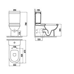 Creavit Vitroya Duvara Sıfır Klozet + Rezervuar + VitrA İç Takım + Yavaş Kapanır Kapak Set