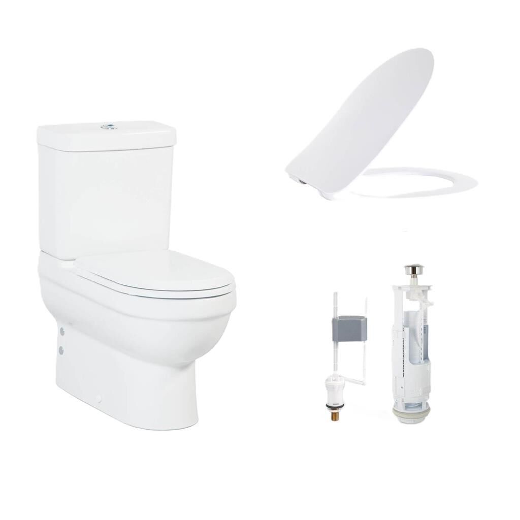 Creavit Vitroya Duvara Sıfır Klozet + Rezervuar + VitrA İç Takım + Yavaş Kapanır Kapak Set