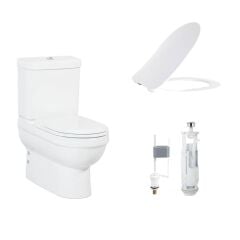 Creavit Vitroya Duvara Sıfır Klozet + Rezervuar + VitrA İç Takım + Yavaş Kapanır Kapak Set