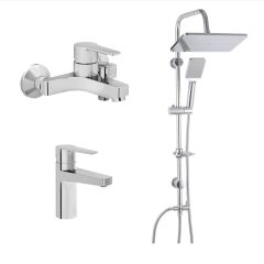 Artema Nora S Banyo Bataryası + Lavabo Bataryası + Duxxa Mirage Duş Seti
