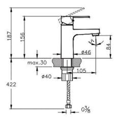 Artema Nora S Banyo Bataryası + Lavabo Bataryası + Doppo Long Duş Seti