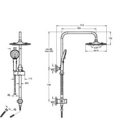 Artema Solid S Banyo Bataryası + Kuğu Lavabo Bataryası + 3C Duş Sistemi