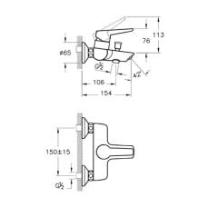 Artema Solid S Banyo Bataryası + Kuğu Lavabo Bataryası + 3C Duş Sistemi