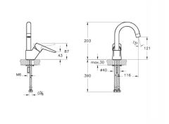 Artema Solid S Kuğu Lavabo Bataryası + 2'li Ara Musluk Set