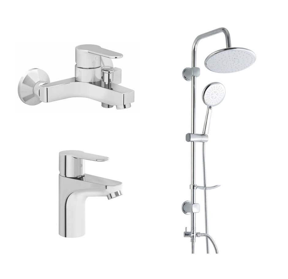 Artema Win S Banyo Bataryası + Lavabo Bataryası + Duxxa Bolero Duş Sistemi