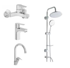 Artema Win S Banyo Bataryası + Lavabo Bataryası + Eviye Bataryası + Bolero Duş Seti