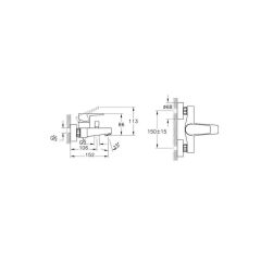 Artema Flow Square Banyo Bataryası + Lavabo Bataryası Set