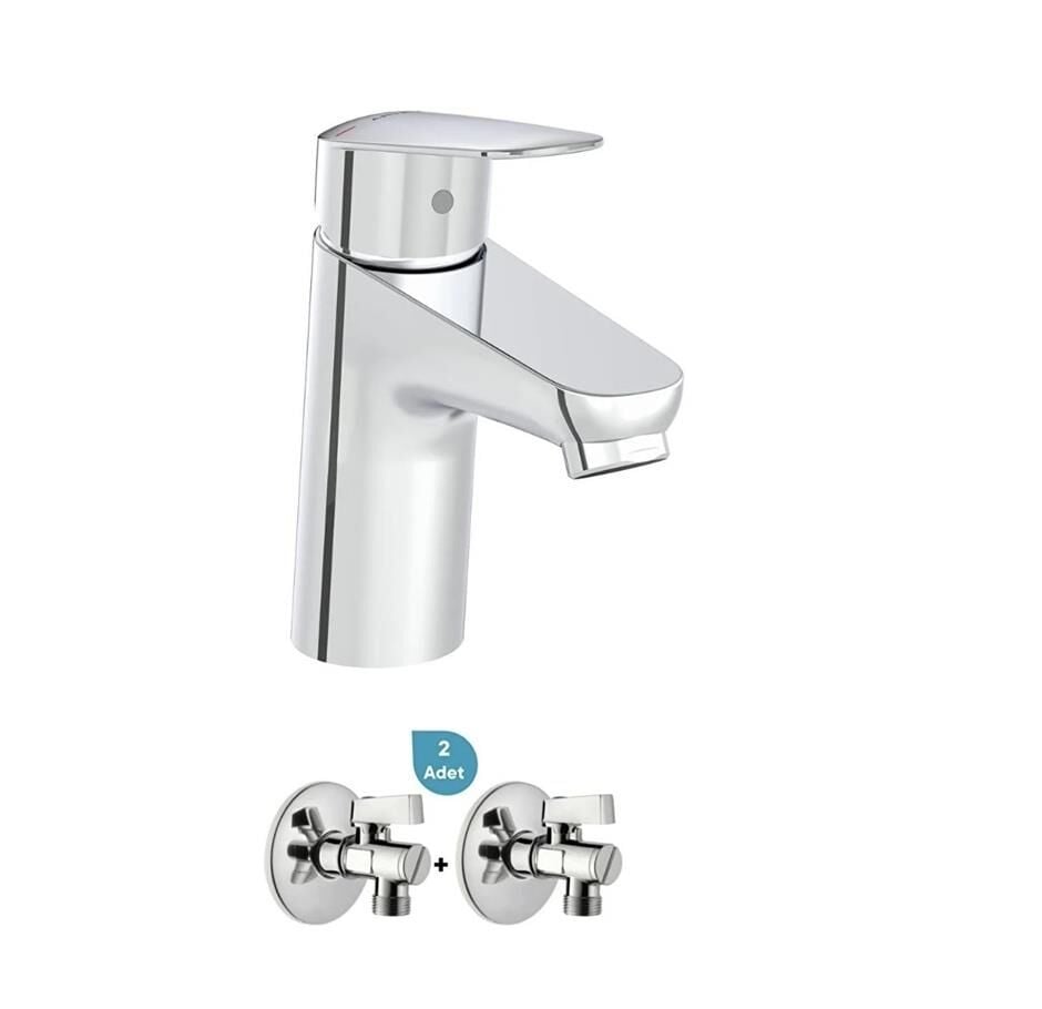 Artema Flow Round Lavabo Bataryası + 2'li Ara Musluk