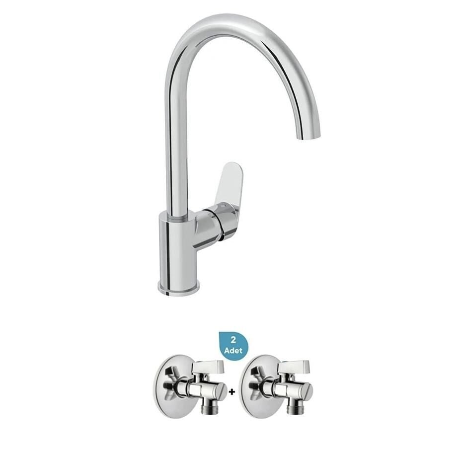 Artema Flow Round Eviye Bataryası + 2'li Ara Musluk