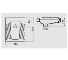 Creavit Çevre Yıkamalı Hela Taşı Beyaz 50x60