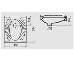 Creavit Omega Çevre Yıkamalı Hela Taşı 50x60