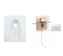 Creavit Omega Çevre Yıkamalı Hela Taşı + VitrA Gömme Rezervuar Set