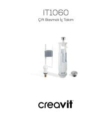 Creavit Mare Duvara Sıfır Kanalsız Klozet + Rezervuar + Duroplast Kapak + Çift Basmalı İç Takım SET