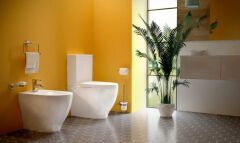 Creavit Mare Duvara Sıfır Kanalsız Klozet + Rezervuar + Duroplast Kapak + Çift Basmalı İç Takım SET