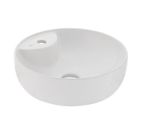 Seramiksan Sole Beyaz Batarya Delikli Tezgah Üstü Lavabo