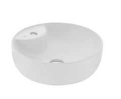 Seramiksan Sole Beyaz Batarya Delikli Tezgah Üstü Lavabo