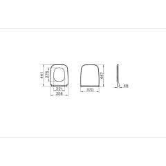 VitrA İntegra Square Kare Rim-Ex Asma Klozet + Slim Duroplast Yavaş Kapanan Klozet Kapağı SET