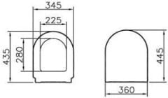 VitrA Duroplast S50 Yavaş Kapanır Klozet Kapağı 72-003-309