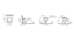 VitrA S20 Smoothflush (Kanalsız) Asma Klozet 52cm + s20 Kapak + VitrA Gömme Rezervuar Set