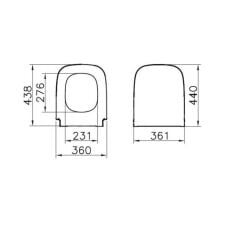 VitrA S20 Square Asma Klozet 48cm + S20 Klozet Kapağı