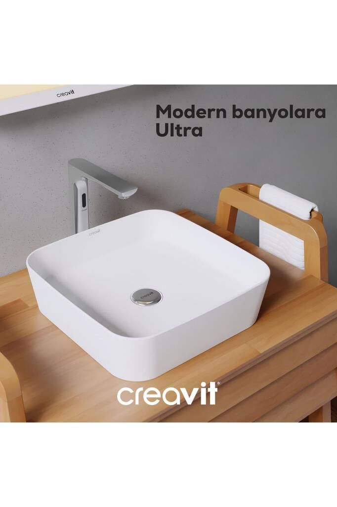 Ultra Kare Çanak Lavabo 40 Cm Beyaz Ul040-00cb00e-0000