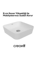 Ultra Kare Çanak Lavabo 40 Cm Beyaz Ul040-00cb00e-0000