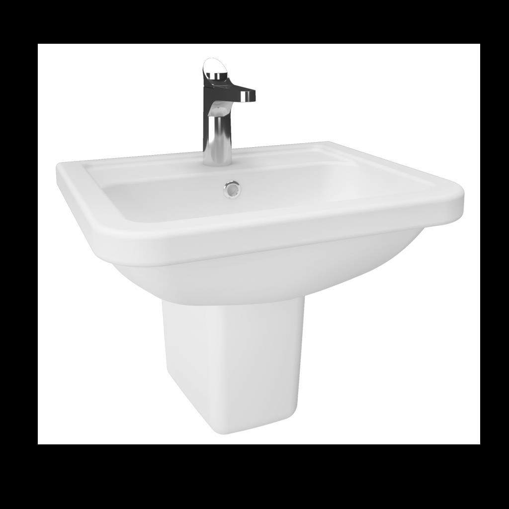 Creavit Ky045 Key Köşeli Yarım Ayak Lavabo 36*45 Cm